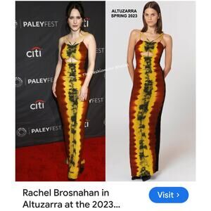 ALTUZARRA Suberi Tie-Dye Pintuck Cutout Dress Size XS MSRP $2,995 Maxi‎ Strappy